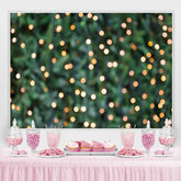 Lofaris Green Leaves and Lights Bokeh Backdrop for Winter